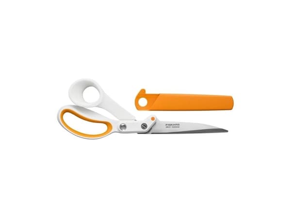 Fiskars 1070082, Voksen, Figur snitt & rett snitt, Single/enkelt, Oransje, Hvit, Rustfritt stål, Kunsthåndverk saks