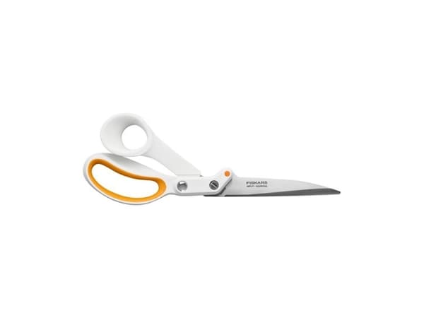 Fiskars 1070082, Adult, Figure cut + Straight cut, Single, Orange, White, Stainless steel, Art & Craft scissors