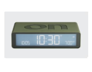 LEXON Flip Classic, Digital vekkerklokke, Rektangel, Khaki, LCD, Batteri, 5 V