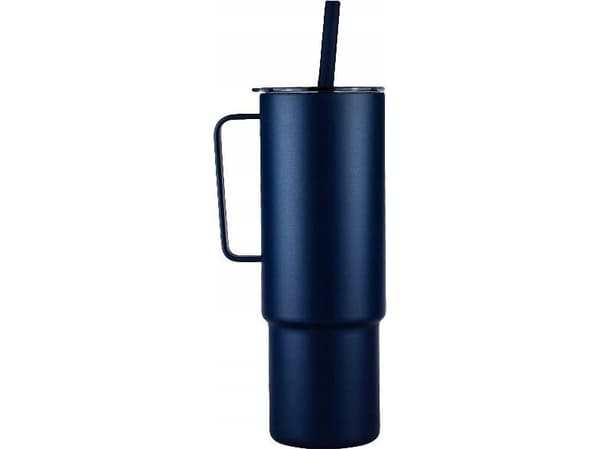 MiiR Miir - All Day Straw Cup laivastonsininen - Lämpömuki oljella 950ml