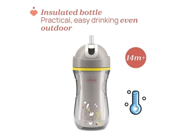 Chicco 00006991350000, Single/enkelt, 0,266 l, Grå, Plast, Silikon, Kopp, Universell
