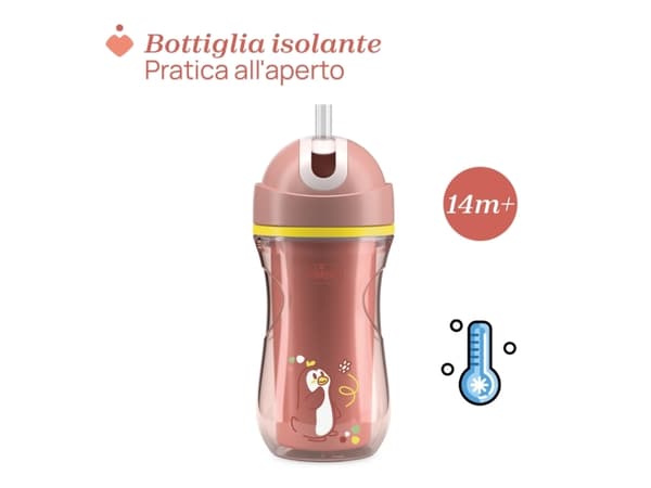 CHICCO-699115-THERMAL DRIP CUP WITH STRAW 266 ML