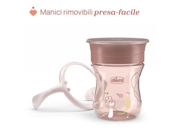 Chicco 00006951150000, Single, 0.2 L, Rose, Plastic, Silicone, Cup, Universal