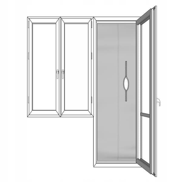 Aircondition vinduespakning til altandør 230x90cm XL