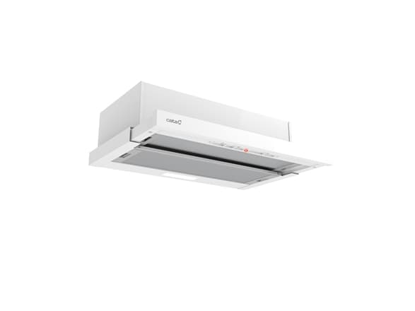 CATA TFK 6005 WH - Panser - teleskopisk - bredde: 60 cm - dybde: 28 cm - ekstraksjon og resirkulasjon (med ekstra resirkulasjonssett) - hvitt glass