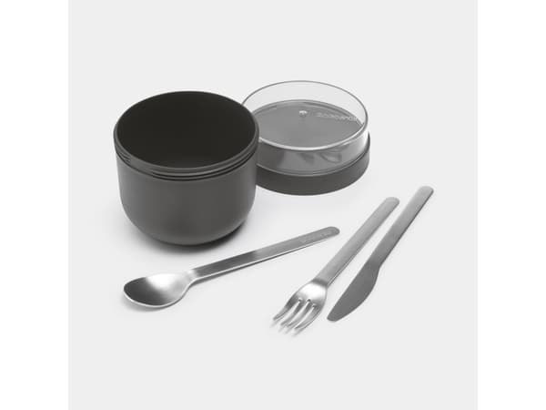 Brabantia Make & Take, Lunsjbeholder, Voksen, Grå, Plast, Monokromatisk, Rund