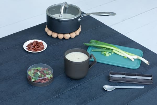 Brabantia Make & Take, Krus, Rund, 0,6 l, Grå, Gjennomsiktig, Plast, 130 mm