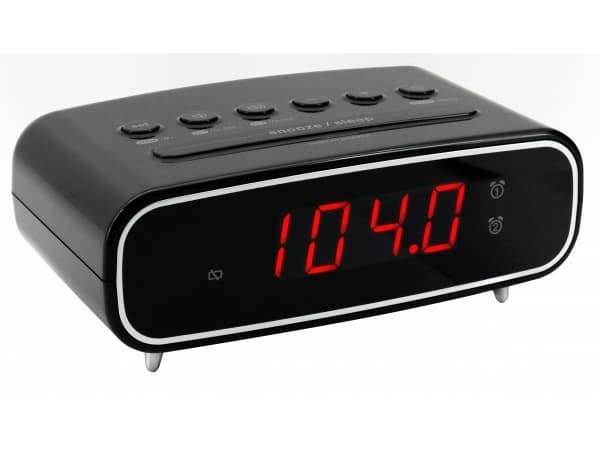 Soundmaster UR111SW, Digital vekkerklokke, FM, PLL, LED, DC/batteri, CR2032, 5 V