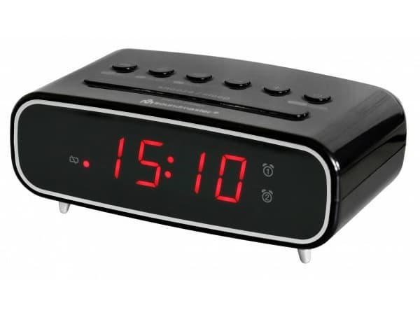 Soundmaster UR111SW, Digital vekkerklokke, FM, PLL, LED, DC/batteri, CR2032, 5 V