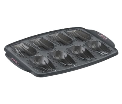 Tefal J4172614, Kakeform, Rektangulær, Rillet overflate, Svart, Silikon, 1 stykker