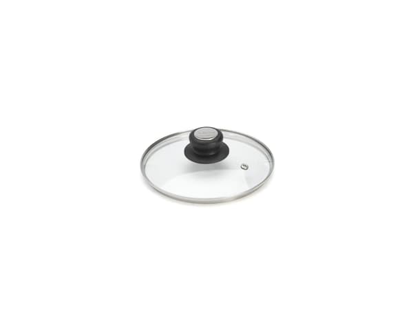 de Buyer 4112.18, Rund, Transparent, Glas, Svart, Rostfritt stål, 18 cm