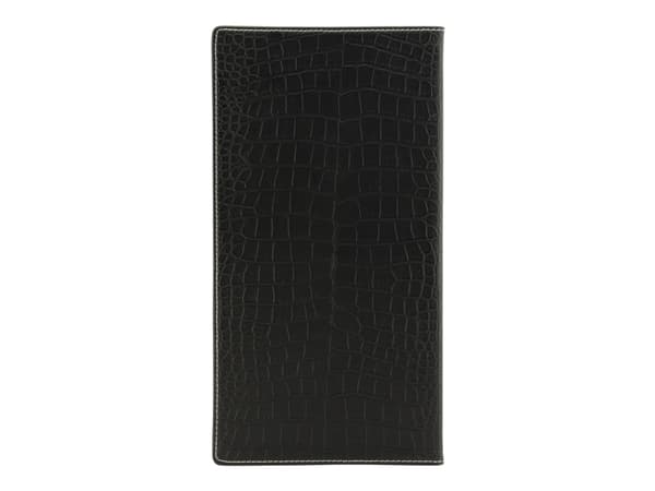 Securit® A45 CROCODILE menuomslag, illustr. bestik, 2 lommer, sort