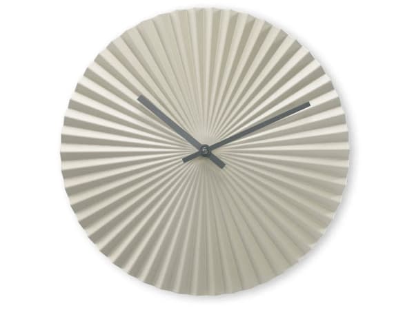 Hama Barbados, Vegg, Kvartsklokke, Rund, Grønn, Grå, Metall, Minimalisme