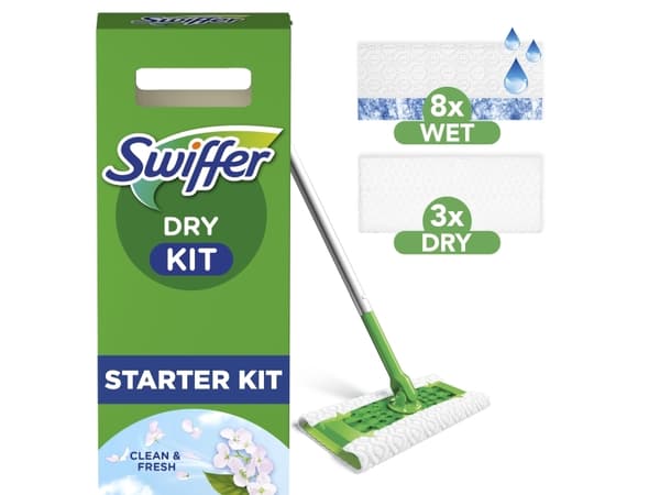 Startkit 1 Rengöringsmopp +8st torra +3st fuktiga
