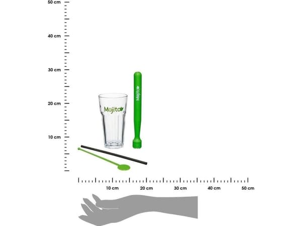 Secret De Gourmet Mojito Sett 13 stk cocktailglass 330 ml Muddler miksersuger