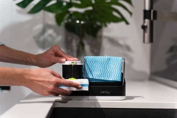 Vialli Design Köksorganisatör med vätskeautomat Livio Duo svart 8296