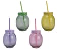 Pikkukuva 1 / 2: Decoris Glass With Straw 10.2X13.5Cm 4 Types