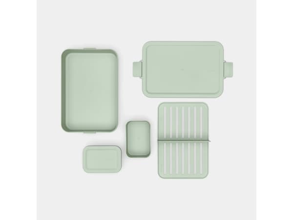 Brabantia Make & Take, Lunsjbeholder, Voksen, Grønn, Plast, Monokromatisk, Rektangulær