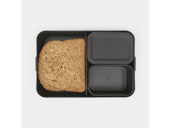 Brabantia Make & Take, Lunsjbeholder, Voksen, Grå, Plast, Monokromatisk, Rektangulær