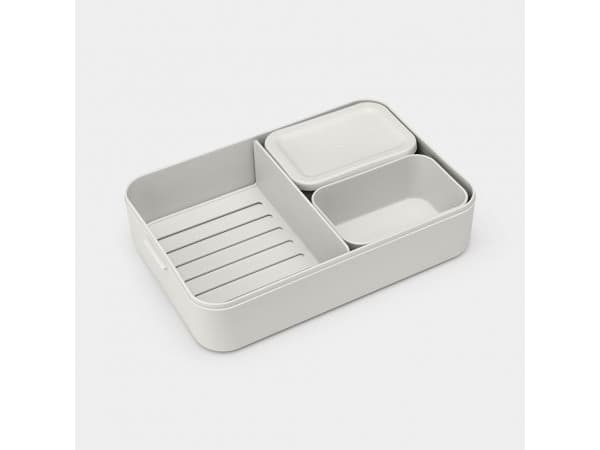 Brabantia Make & Take, Lunsjbeholder, Voksen, Lysegrå, Plast, Monokromatisk, Rektangulær