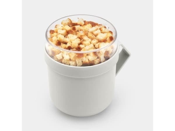 Brabantia Make & Take, Muki, Pyöreä, 0,6 L, Vaaleanharmaa, Muovi, Keitto
