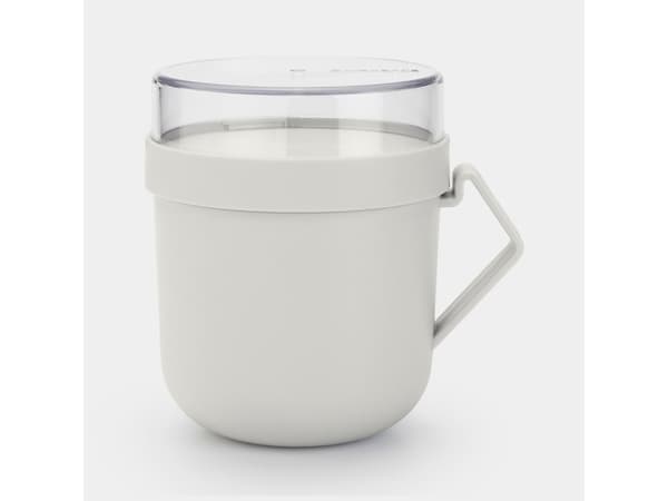 Brabantia Make & Take, Muki, Pyöreä, 0,6 L, Vaaleanharmaa, Muovi, Keitto