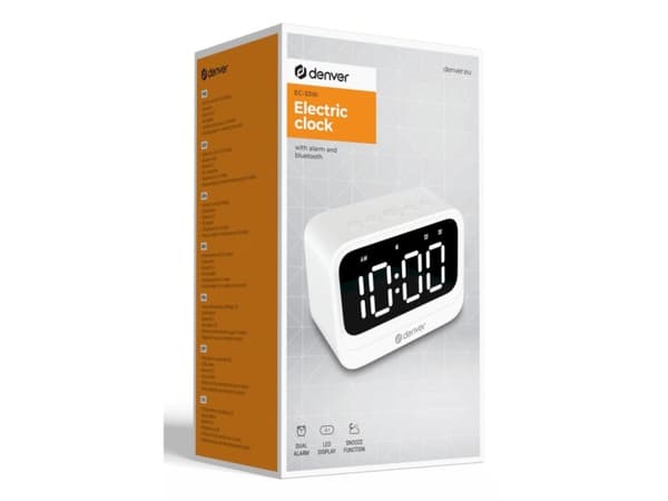 Denver 111131400020 Quartz Alarm Clock Vit Alarmtider 2