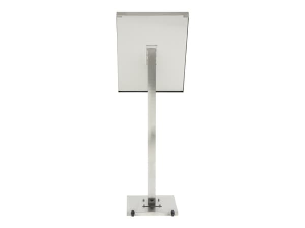 Securit® STAINLESS STEEL LED Informationsdisplay 120 til 4xA4, stål - komplet kit