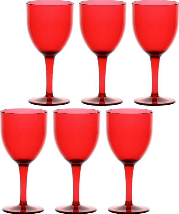 NPC Poland Rose&amp;Tulipani Fiaba 6 vinglass 400 ml rød