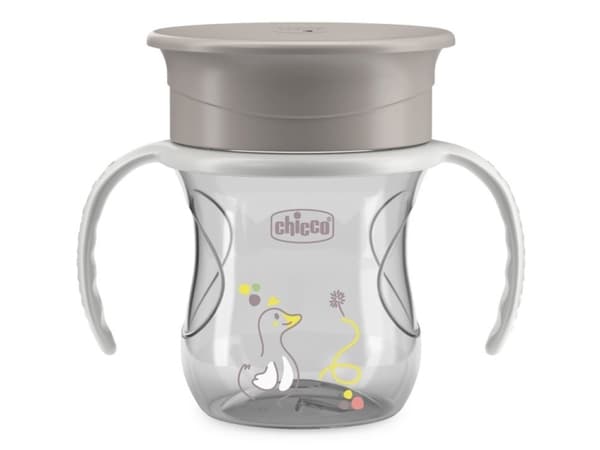 Chicco 00006951350000, Single, 0,2 l, Grå, Plast, Silikon, Bägare, Universal