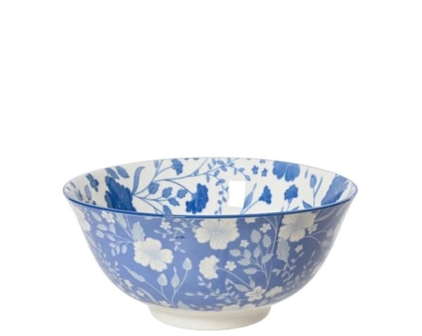 Decoris Porcela Bowl 15X7.2Cm White/Blue Floral