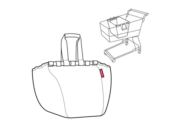 Reisenthel UJ7003, Kantokassi, Musta, Valkoinen, Polyesteri, Yksivärinen, 30 L, 325 mm