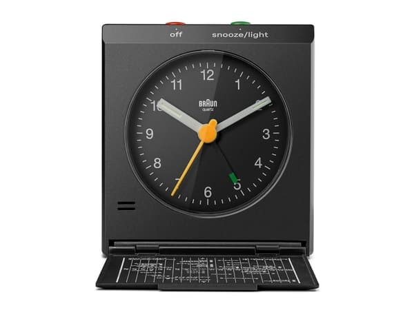 Braun BC05B, Bord, Analog clock, Rektangel, Svart, Klassisk, Batteri