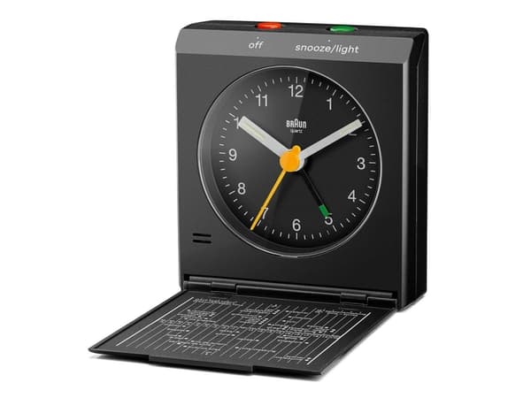 Braun BC05B, Bord, Analog clock, Rektangel, Svart, Klassisk, Batteri
