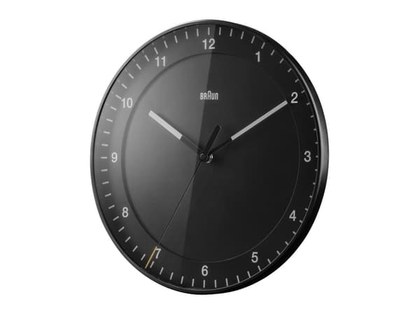 Braun BC17B, Vegg, Quartz clock, Rund, Sort, Voksne, Klassisk