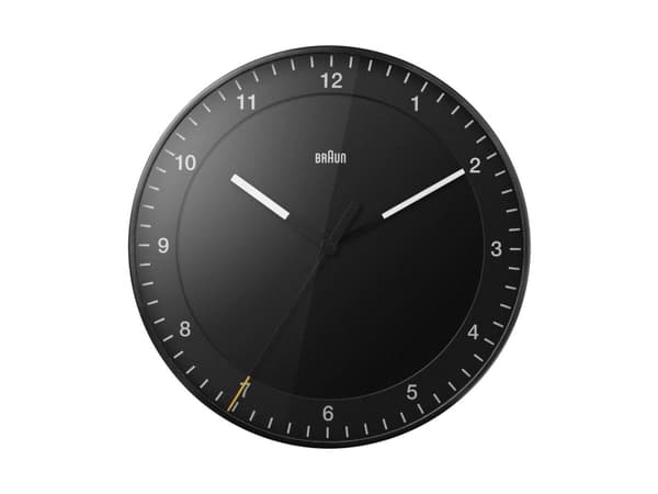 Braun BC17B, Vegg, Quartz clock, Rund, Sort, Voksne, Klassisk