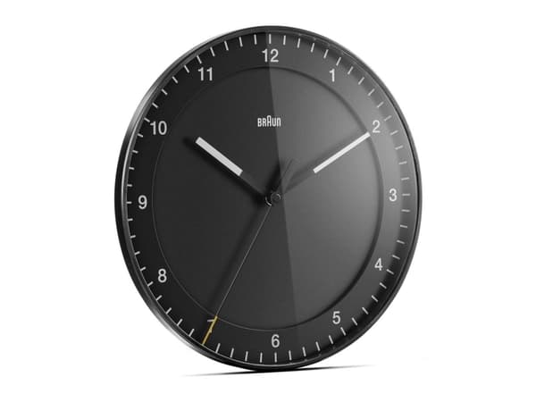 Braun BC17B, Vegg, Quartz clock, Rund, Sort, Voksne, Klassisk
