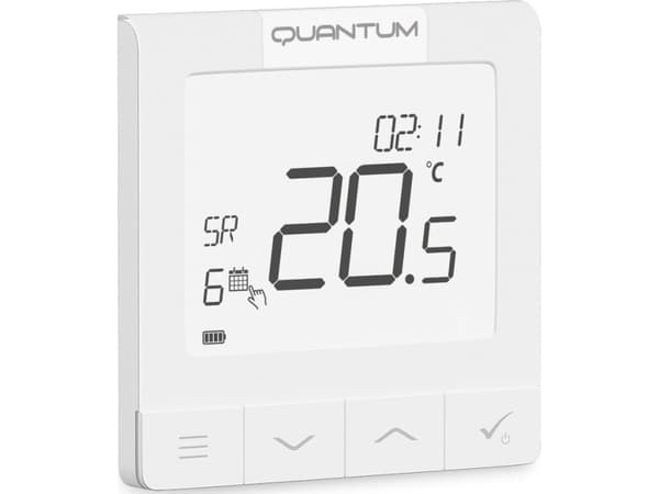 Salus Salus trådlös utanpåliggande temperaturregulator WQ610RF Quantum med OpenTherm, veckovis, batteridriven