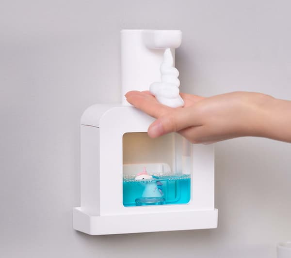 Kub skum handtvätt mobiltelefon väggmonterad automatisk handtvål intelligent sensor hem uppladdningsbar tvåldispenser