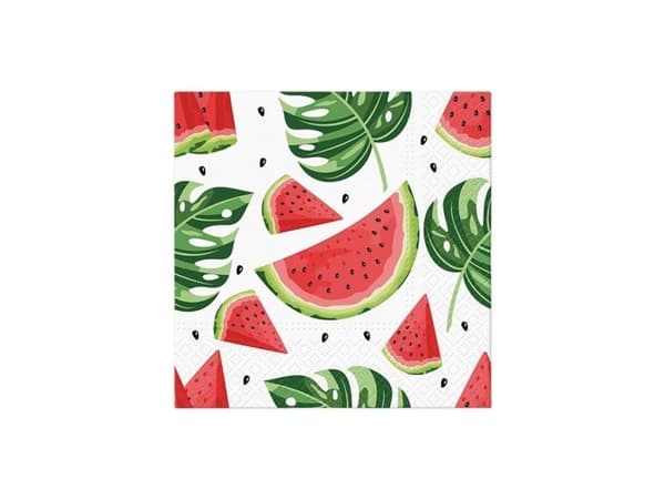 Paw Napkin With Watermelon 33X33cm 20Pcs
