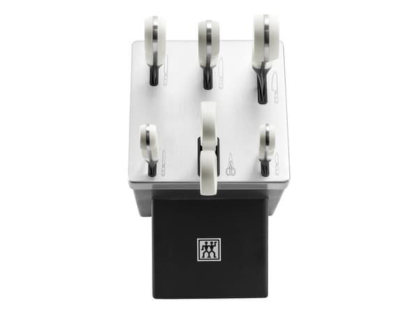 ZWILLING 38542-007-0, Knife/cutlery block set, Stainless steel, Plastic, Silver, Black, White
