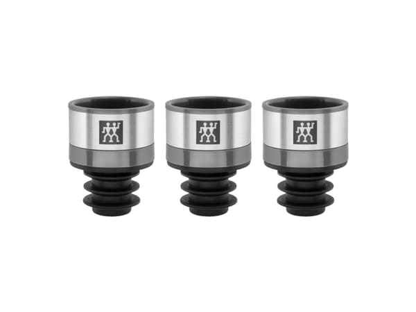 Zwilling Fresh & Save - Flaskeforsegler - for vakuumforsegler - grå (en pakke 3)