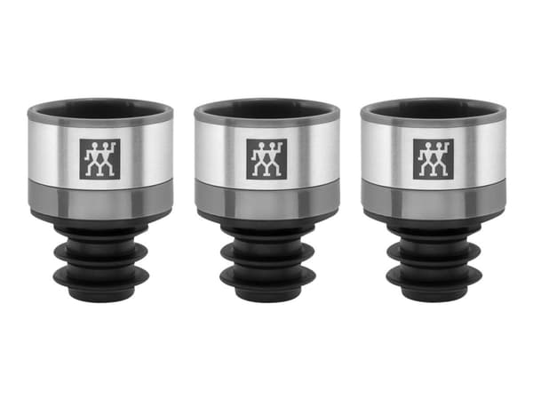 Zwilling Fresh & Save - Flaskeforsegler - for vakuumforsegler - grå (en pakke 3)