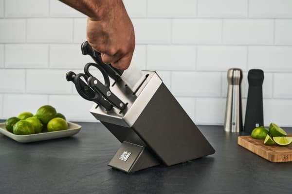 ZWILLING Gourmet, Kniv / Skjærer blokk sett, Plast, Rustfritt stål, Grå, Sort, Tyskland