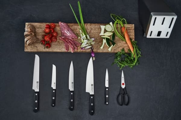 ZWILLING Gourmet, Kniv / Skjærer blokk sett, Plast, Rustfritt stål, Grå, Sort, Tyskland