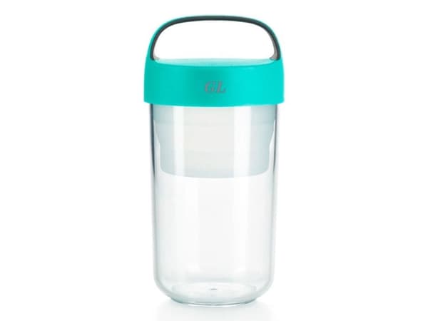 Lékué 888304, Burk, rund, 0,6 L, turkos, Tritan, -20 - 100 °C