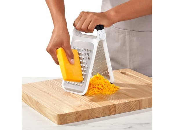 OXO 11216000, Flatt rivjern, Svart, Rustfritt stål, Hvit, Rustfritt stål, Plastikk, Rustfritt stål, 1 stykker