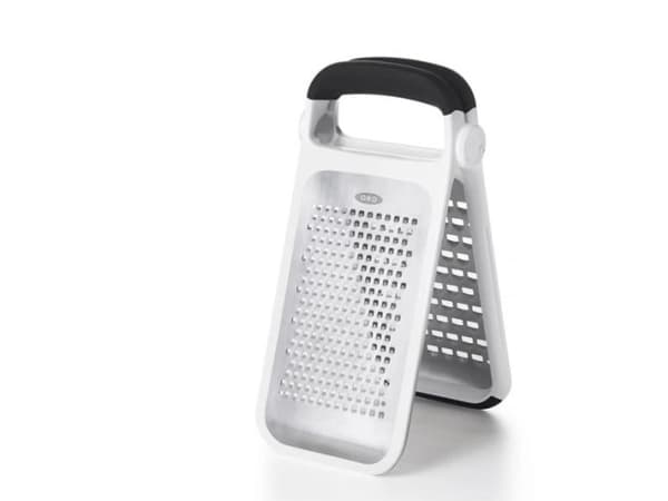 OXO 11216000, Flatt rivjern, Svart, Rustfritt stål, Hvit, Rustfritt stål, Plastikk, Rustfritt stål, 1 stykker