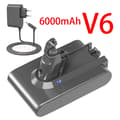 Miniatyrbild 2 av 2: Dammsugare Batteri, Uppladdningsbart, Kompatibelt med Dyson V6-V10, V6 6000mAh laddare