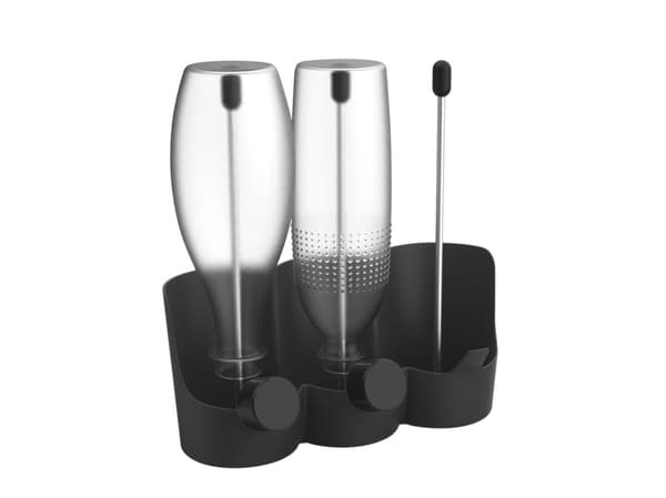 WENKO 54769100, Rillefelt, Holder, Tabletop, Drikkeglass, Svart, Plastikk